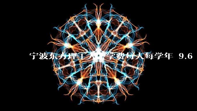 宁波东方理工大学学费每人每学年 9.6 万，为什么会这么贵？
