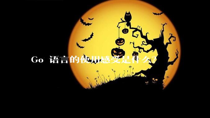 Go 语言的使用感受是什么？